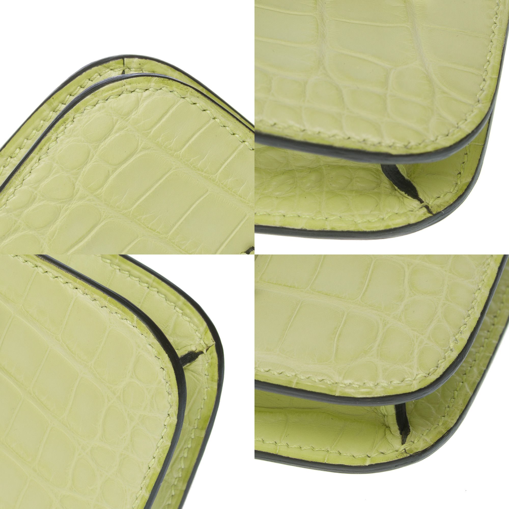 Hermes HERMES Constance Slim Belt Bag in Yellow Crocodile Leather Size ONE SIZE - 14 Thumbnail