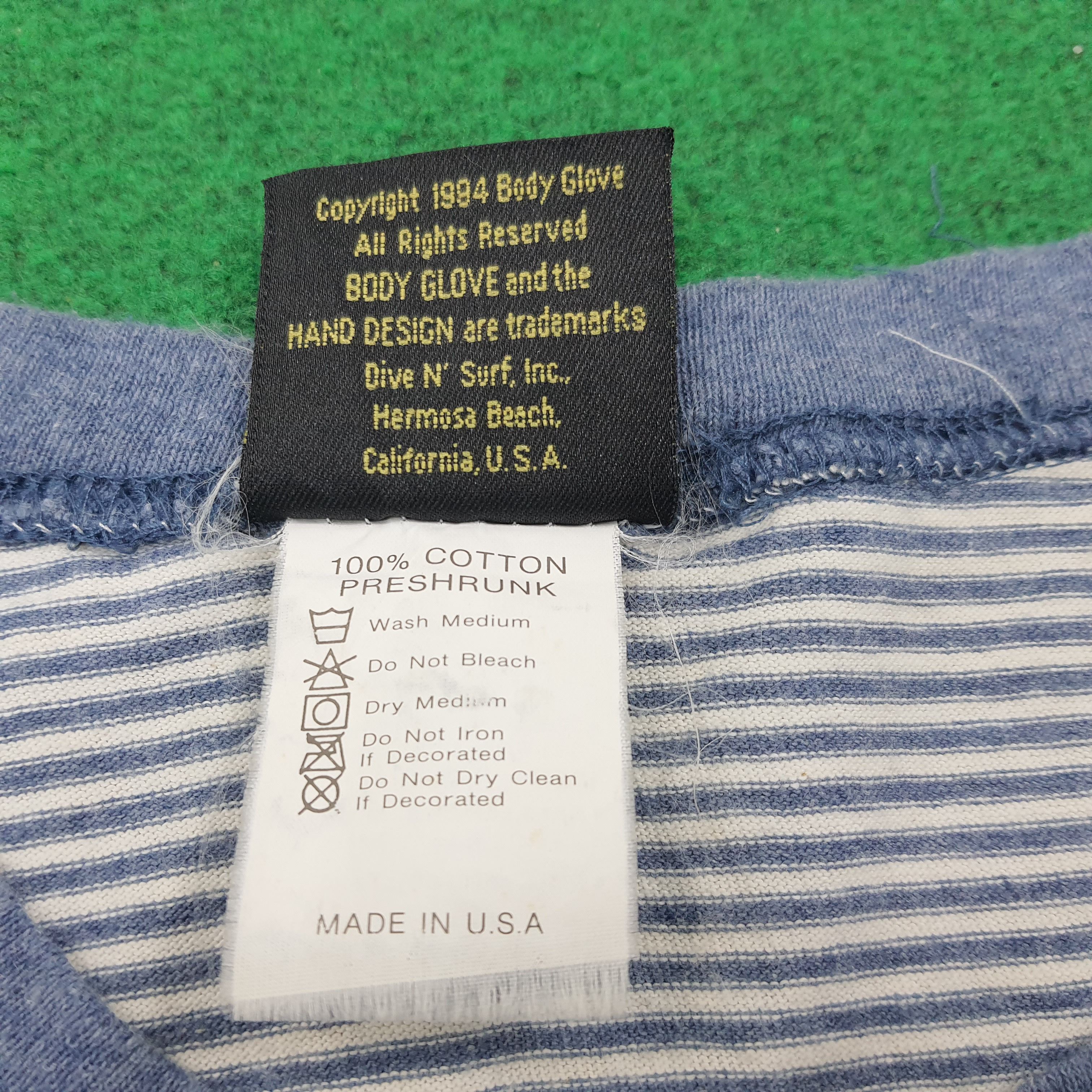 Body Glove × Vintage Vintage Body Glove Striped Tshirt Size US M / EU 48-50 / 2 - 5 Thumbnail