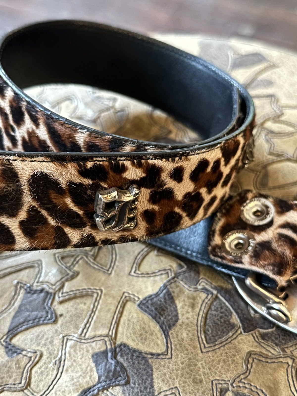 Chrome Hearts CHROME HEARTS 1/10 LEOPARD STUD BELT !!! Size 28 - 4 Thumbnail