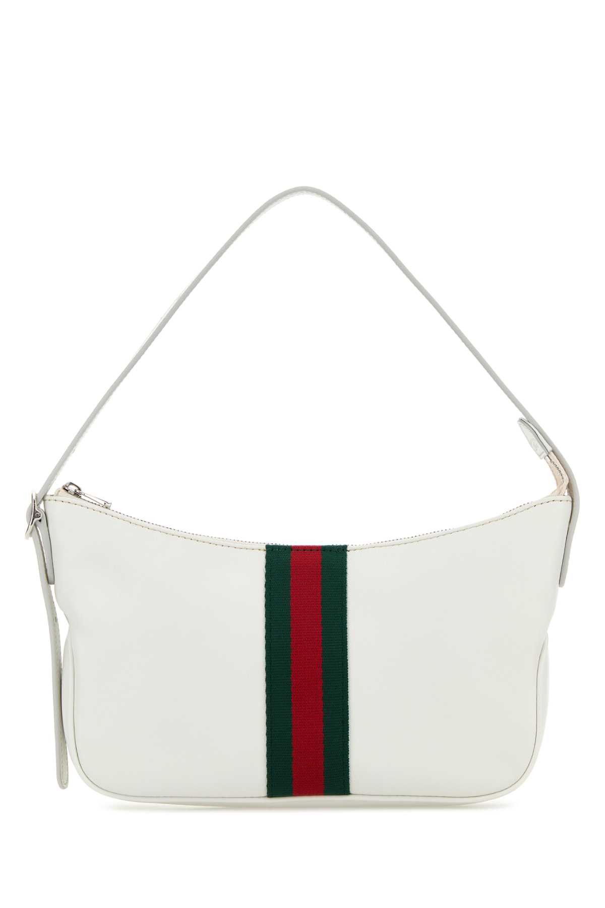 Gucci White Leather Small Lunetta Crossbody Bag Size ONE SIZE - 1 Thumbnail