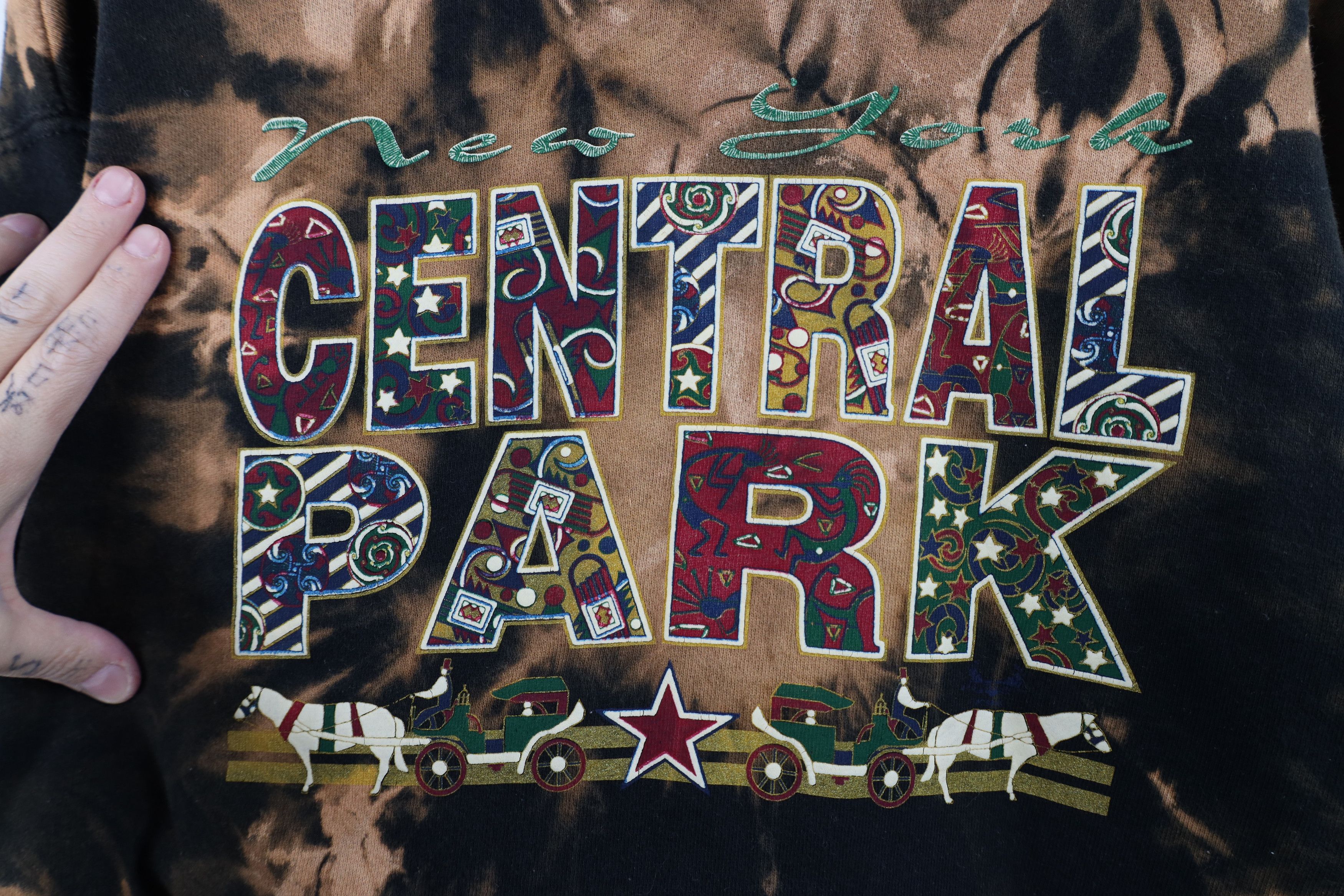 Vintage Vintage 90s Streetwear Wash New York Central Park Sweatshirt Size XL / US 12-14 / IT 48-50 - 4 Thumbnail