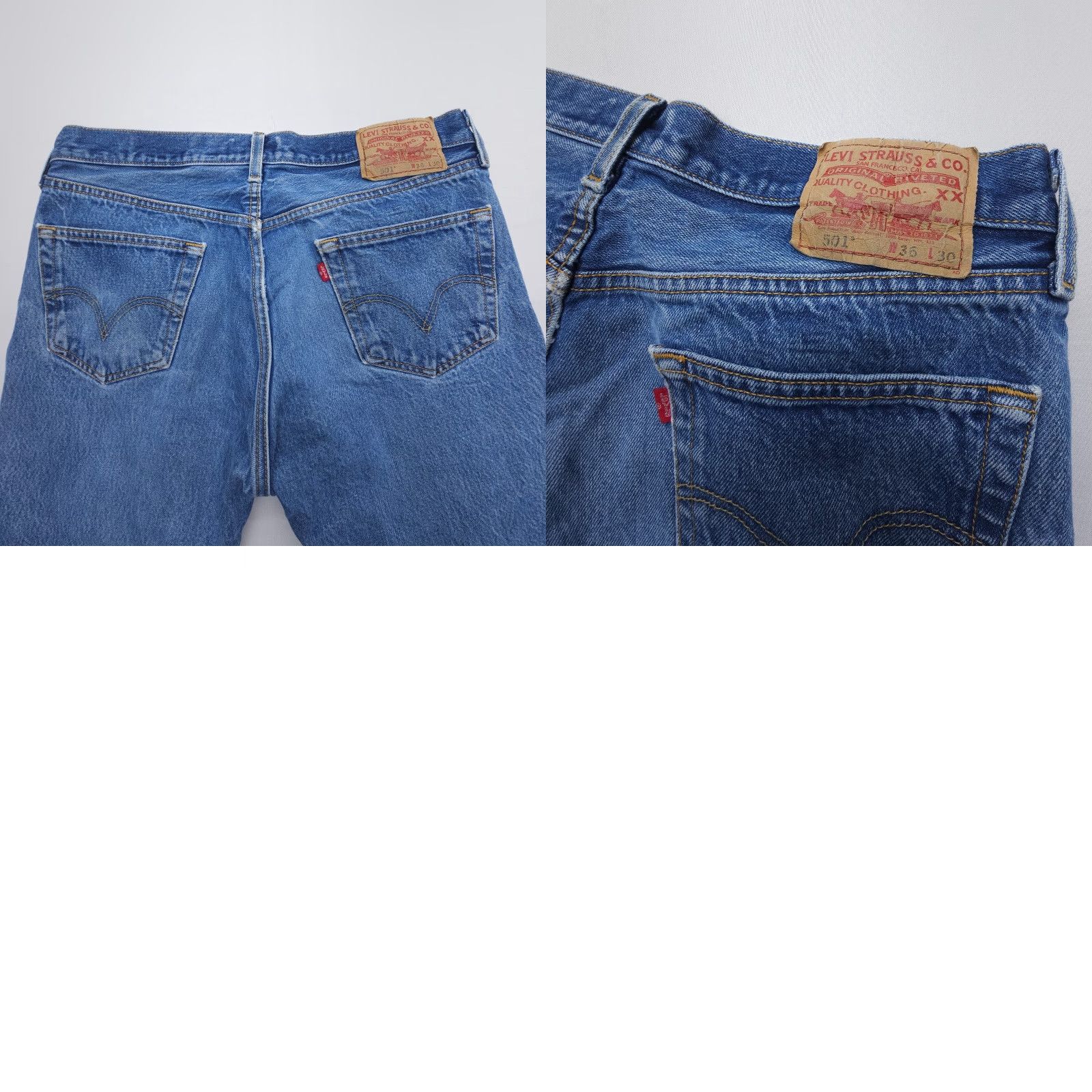 Levi's VINTAGE Levi's 501 Jeans Mens 36 x 30 Button Fly Straight Denim Blue 90s Classic American Size US 36 / EU 52 - 9 Thumbnail