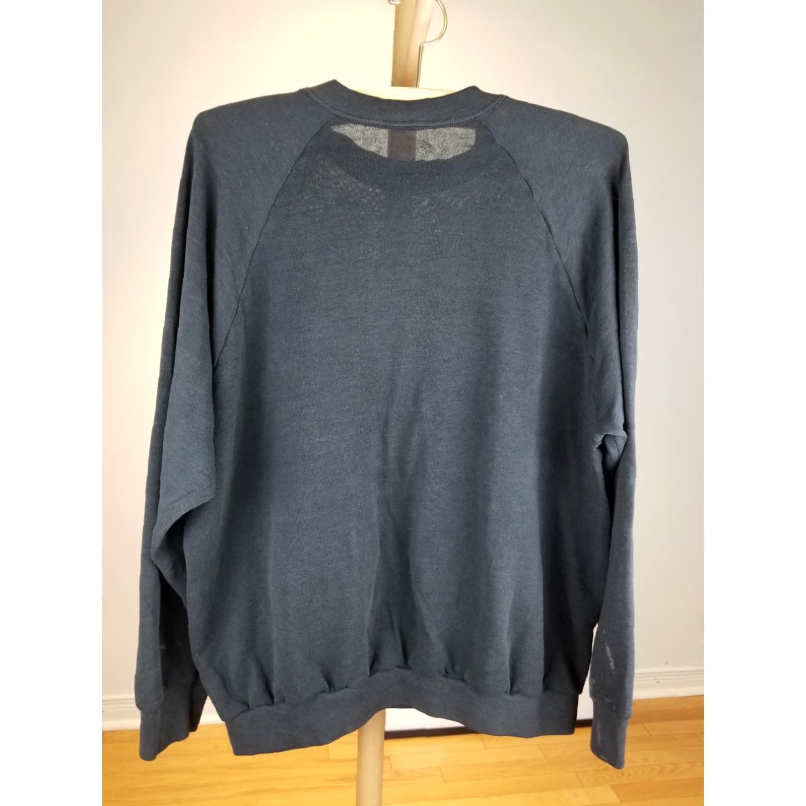 Vintage VINTAGE Black Sweatshirt XL Burnout Distressed Trash/Camouflage Pattern Pullover Men XS? XL Size US XL / EU 56 / 4 - 8 Thumbnail