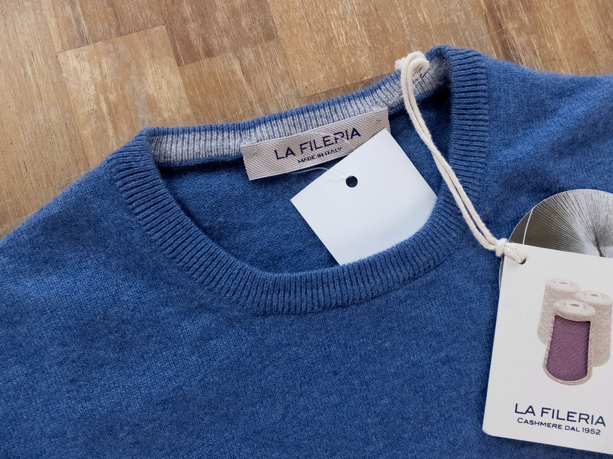 Other LA FILEPIA blue crewneck cashmere sweater Small Size US S / EU 44-46 / 1 - 2 Thumbnail