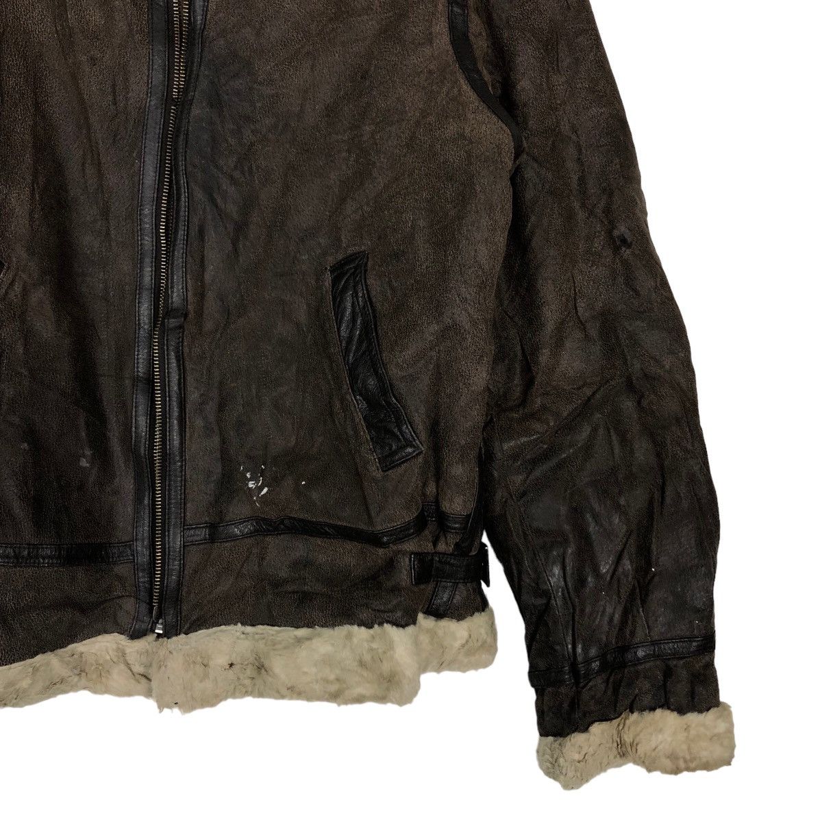 Japanese Brand 🔥Vtg Shearling Leather Jacket B 3 Military Collections Size US M / EU 48-50 / 2 - 5 Thumbnail