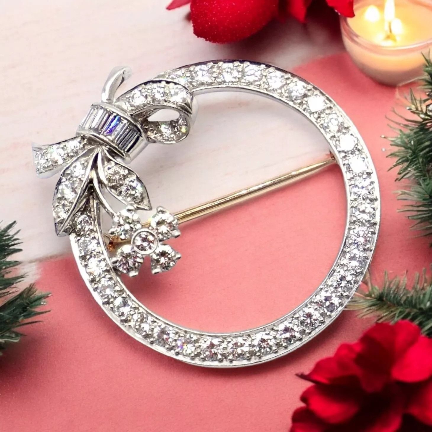 Tiffany & Co. Tiffany & Co. Circle Platinum 2.1ct Diamond Pin Brooch Size ONE SIZE - 2 Thumbnail