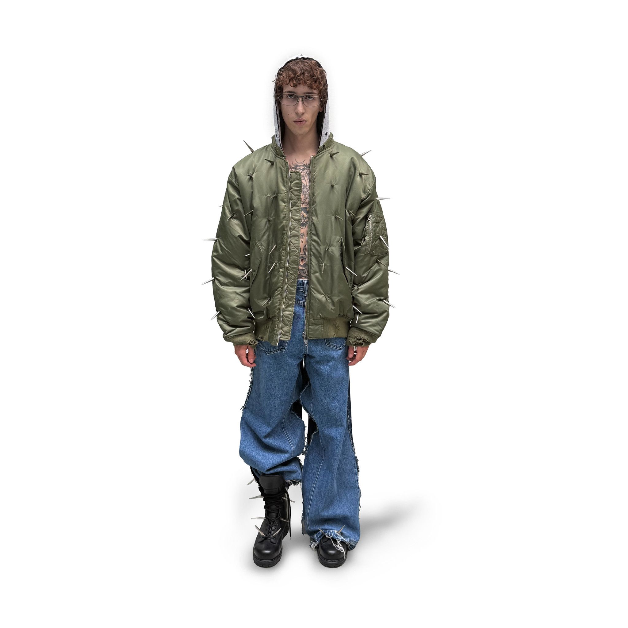 Other BRVNO OFFICIAL ALL OVER SPIKES BOMBER Size US L / EU 52-54 / 3 - 3 Thumbnail