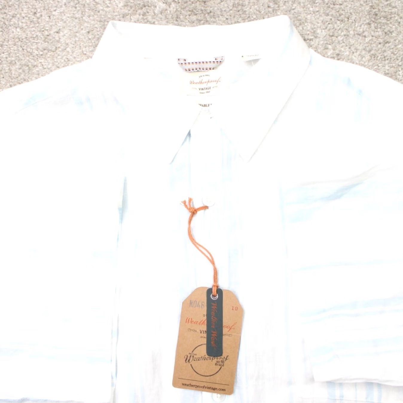 Weatherproof Weatherproof Mens 2XL XXL Blue Linen Short Sleeve Button Shirt NWT Washable Size US XXL / EU 58 / 5 - 2 Thumbnail