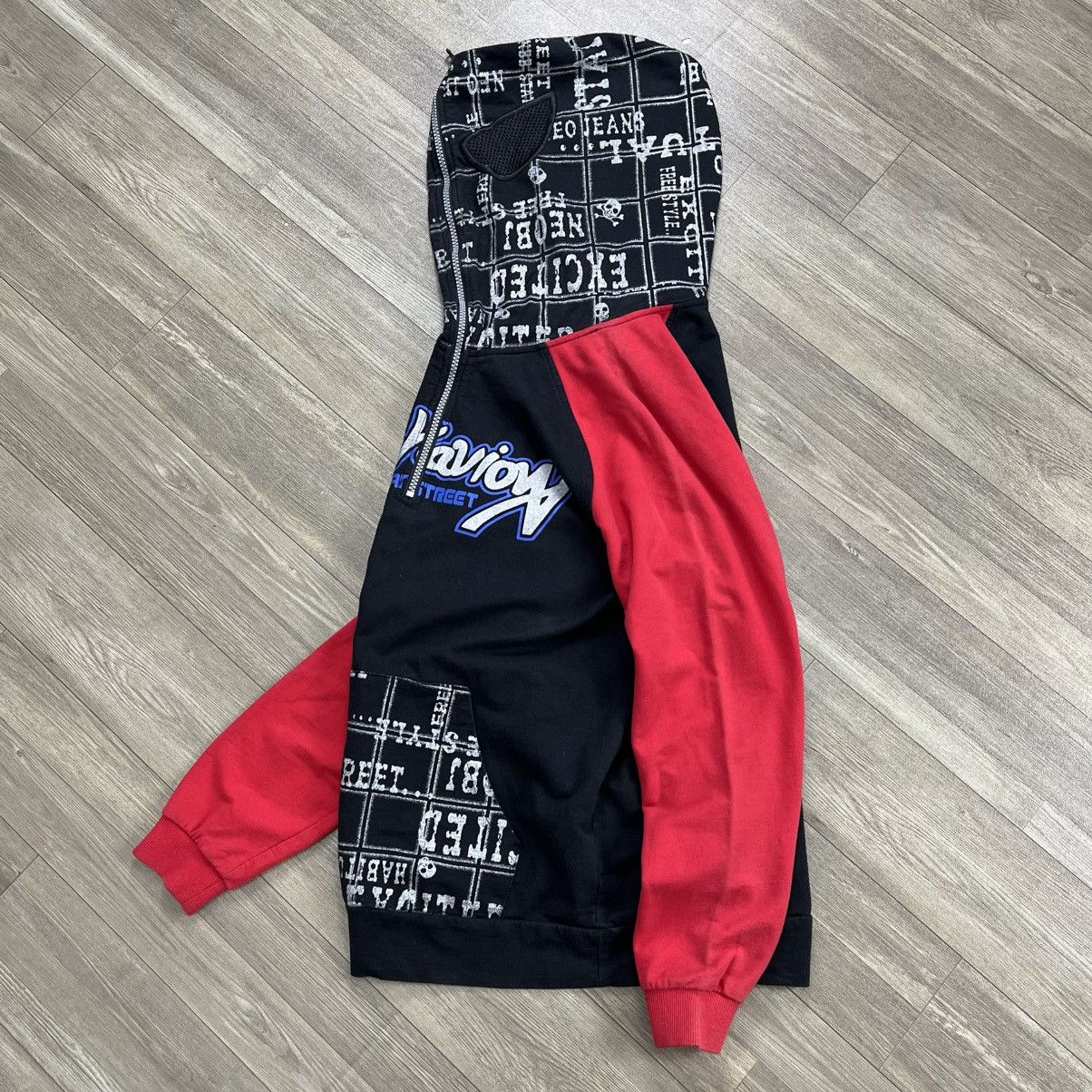 Beauty Beast 2000s Behaviour Urban Street Full Mask Half Zip Hoodie Y2K Size US M / EU 48-50 / 2 - 14 Thumbnail