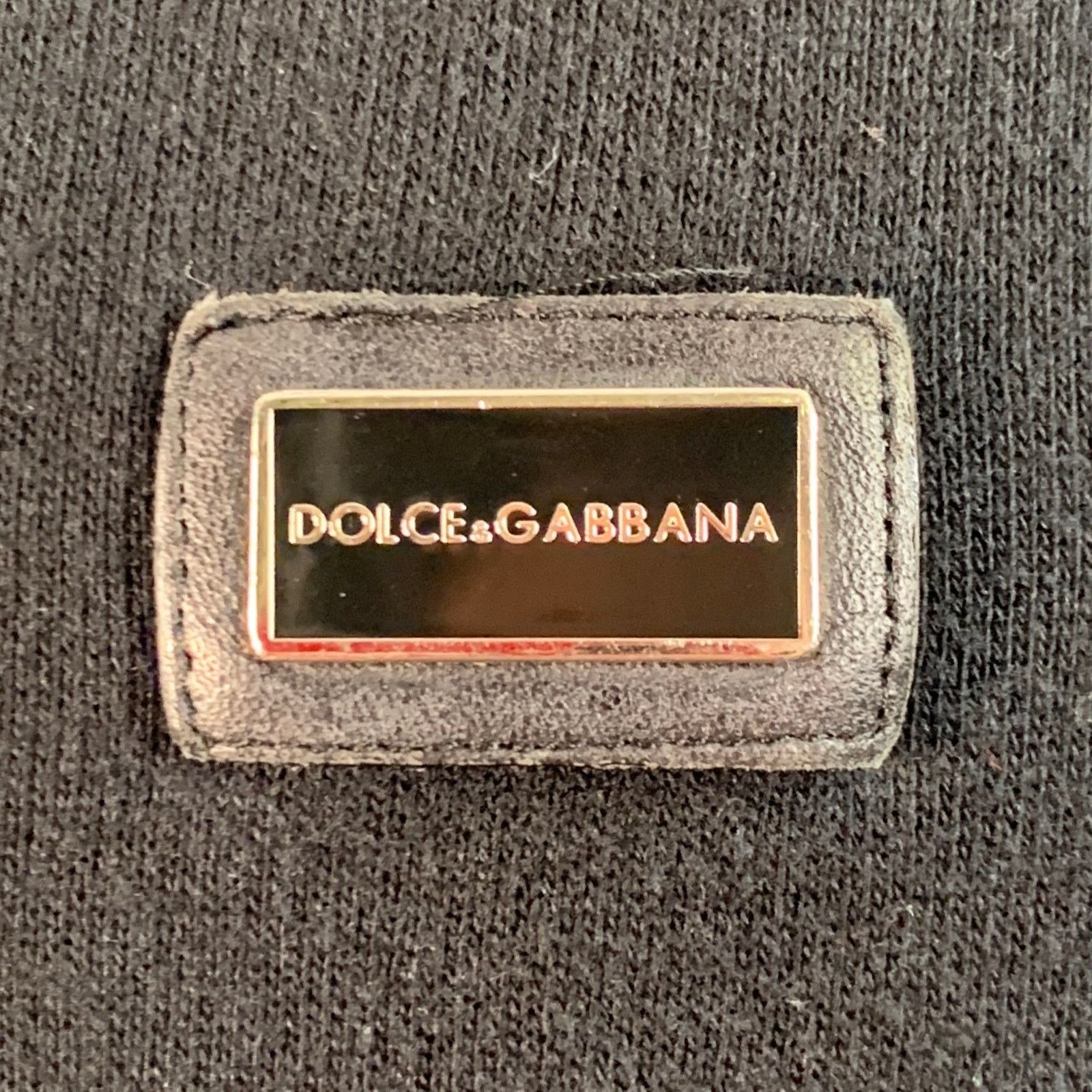 Dolce & Gabbana Size M Black Gold Cotton Cashmere Hooded Sweatshirt Size US M / EU 48-50 / 2 - 2 Thumbnail
