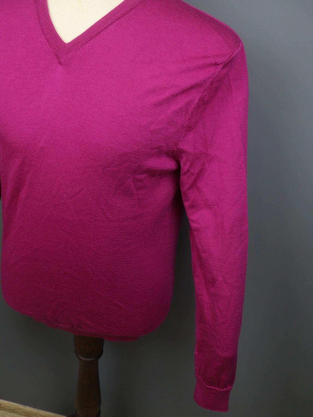 Designer PELIKAMO ZURICH Pink Wool Tight Knit Pullover Sweater Size L Size L / US 10 / IT 46 - 5 Thumbnail