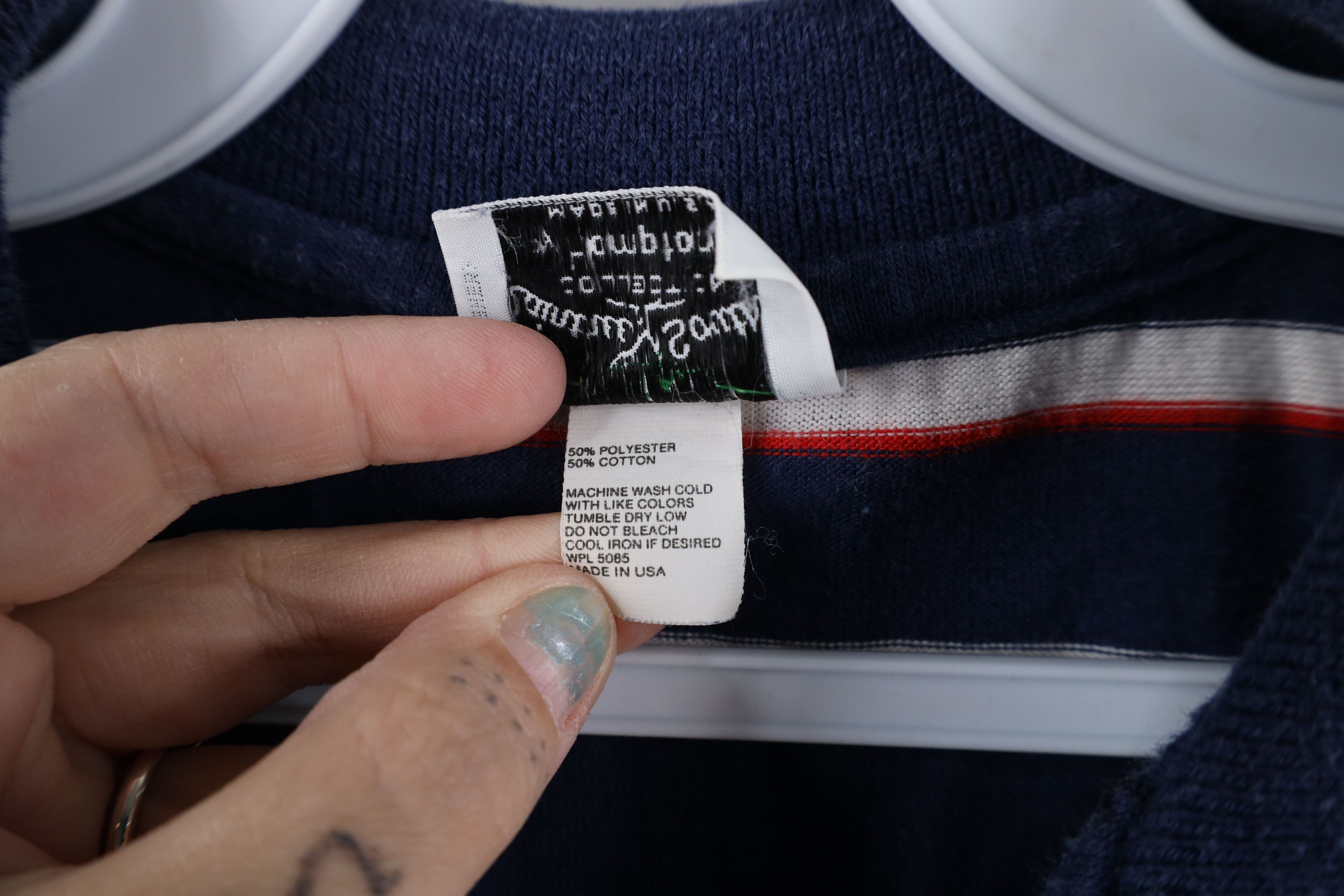 Vintage Vintage 70s Streetwear Striped Knit Collared Polo Shirt USA Size M / US 6-8 / IT 42-44 - 6 Thumbnail