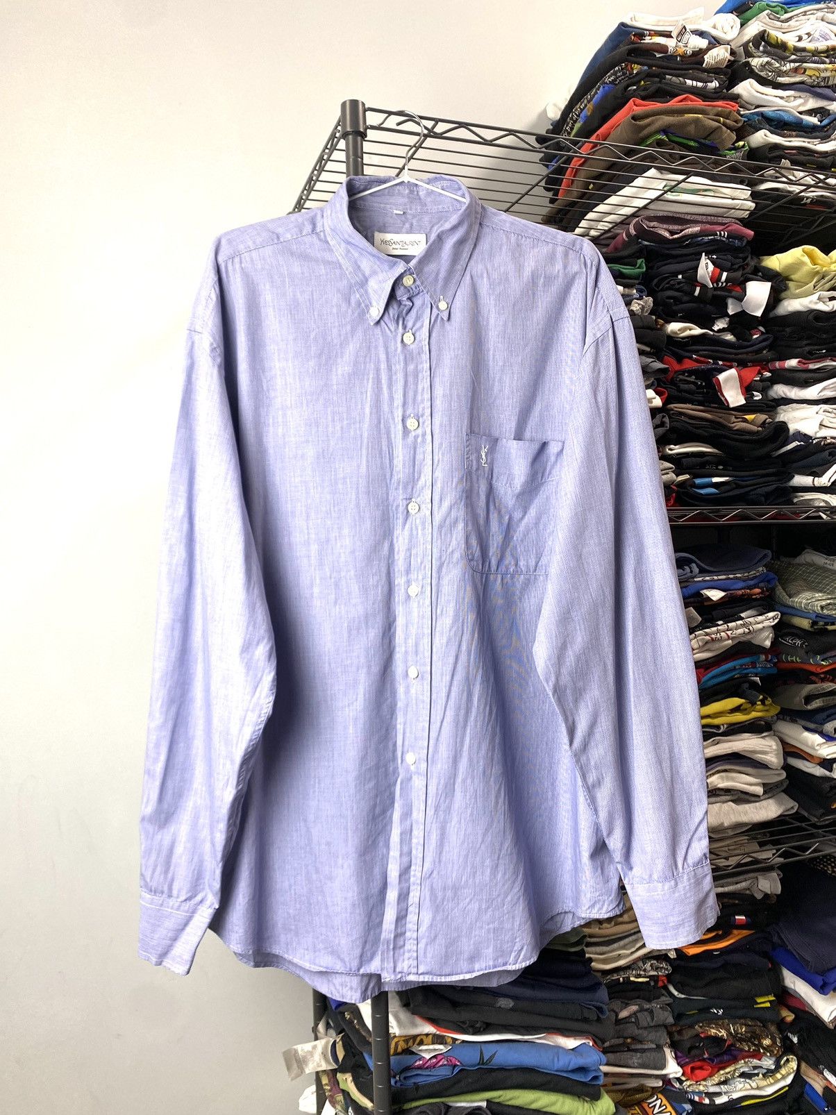 Yves Saint Laurent Vintage 1990’s YSL Yves Saint Laurent Shirt Tee Y2K Size US XL / EU 56 / 4 - 1 Thumbnail