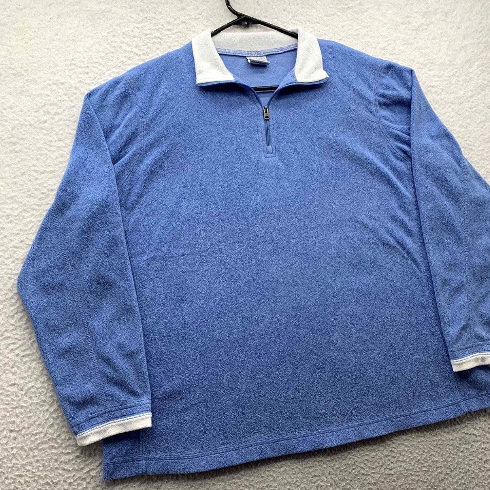 Vintage Columbia Fleece Jacket Womens XL Blue 1/4 Zip Lightweight Hiking Outdoors Size XL / US 12-14 / IT 48-50 - 3 Thumbnail