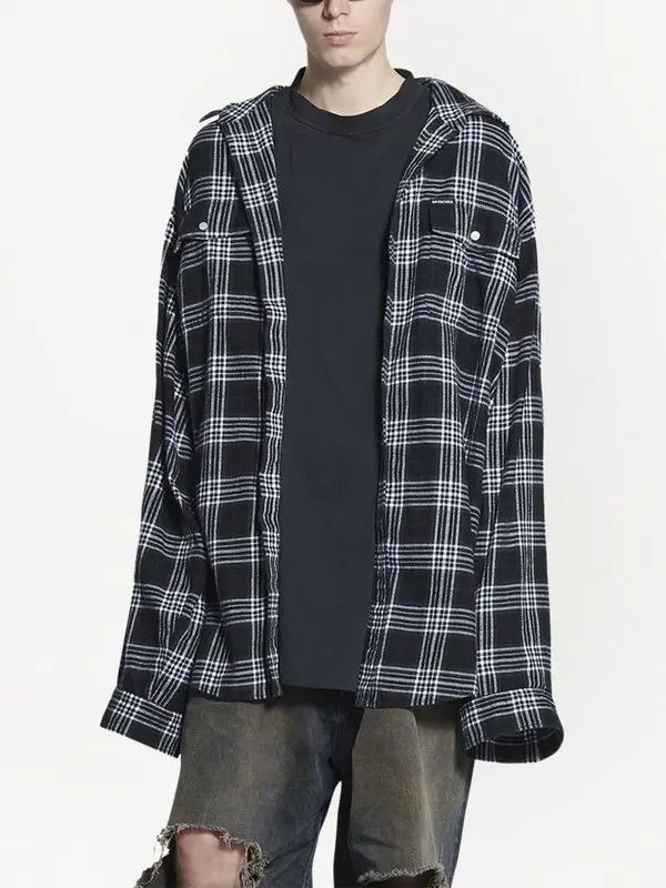 Balenciaga o1mt1gz0226 Trompe L'OEil Shirt Large Fit In Multicolor Size US M / EU 48-50 / 2 - 2 Thumbnail