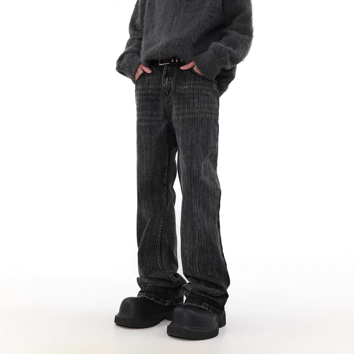 Japanese Brand × Jean Vintage washed bamboo design micro flare jeans Size US 34 / EU 50 - 1 Thumbnail