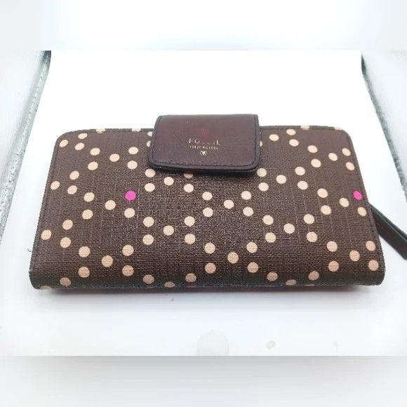 Fossil Fossil No. 1954 Brown Pebbled Leather Wristlet Wallet Size ONE SIZE - 1 Thumbnail