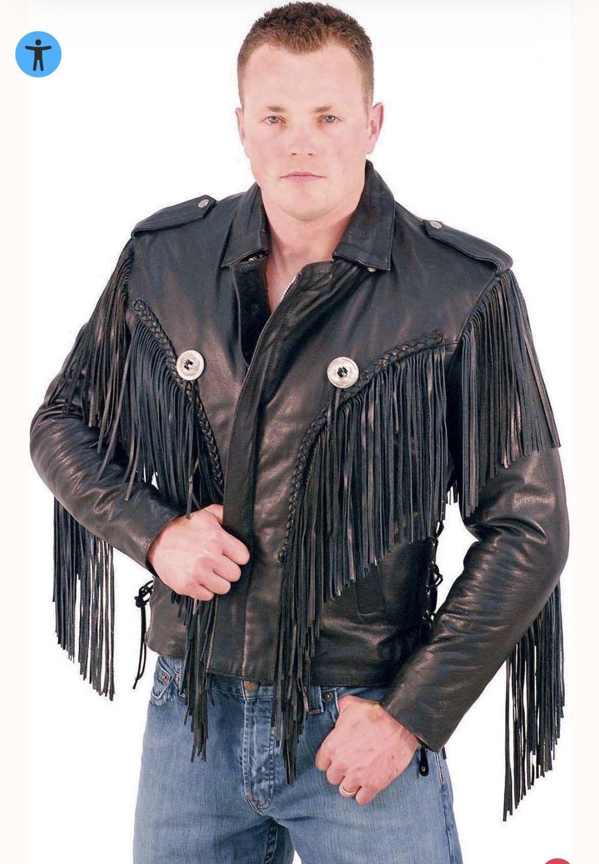 Vintage Fringed Leather Jacket. Size 42 Size US M / EU 48-50 / 2 - 2 Thumbnail