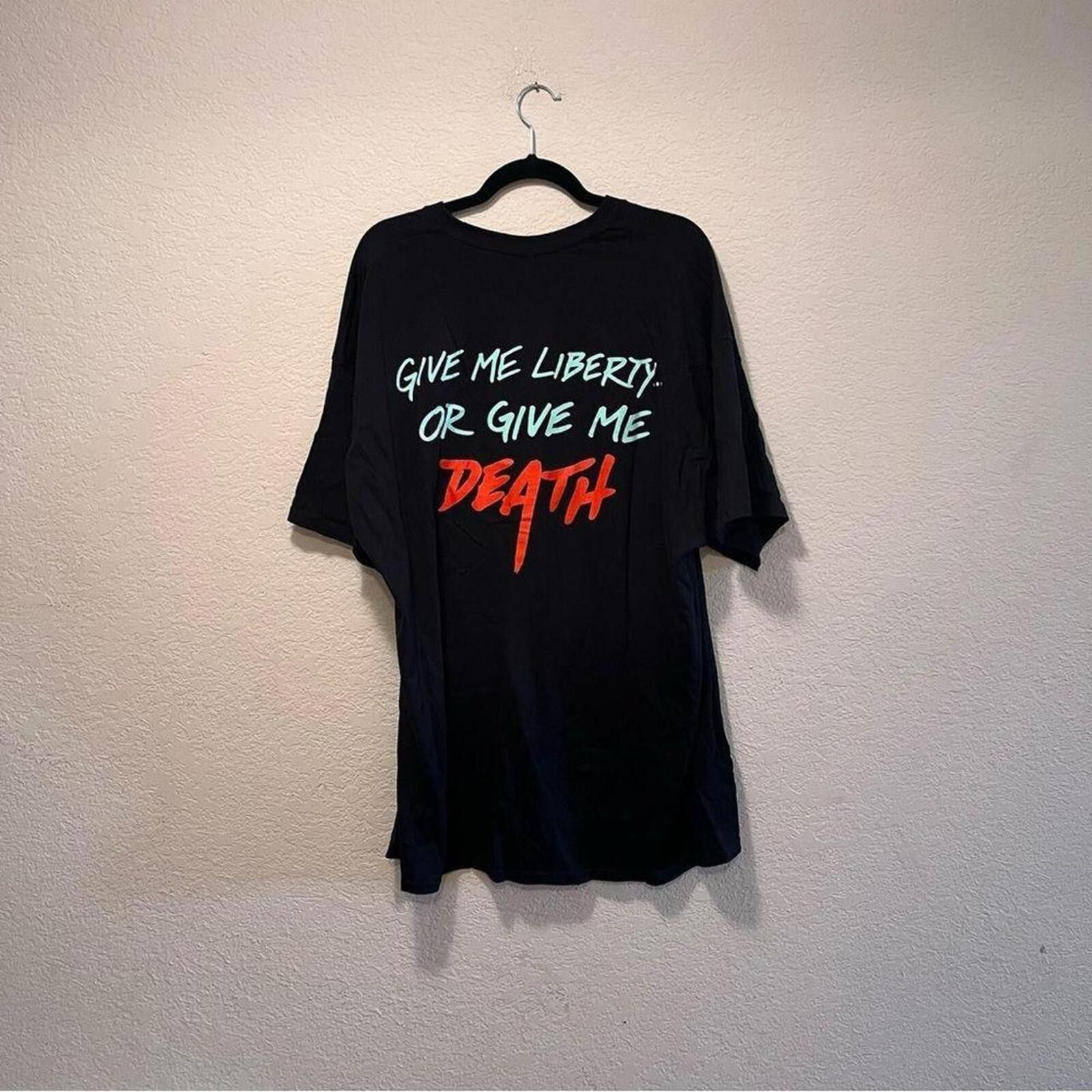 Unknown London Black Havok Graphic T-Shirt with Statue of Liberty Print Size ONE SIZE - 3 Thumbnail
