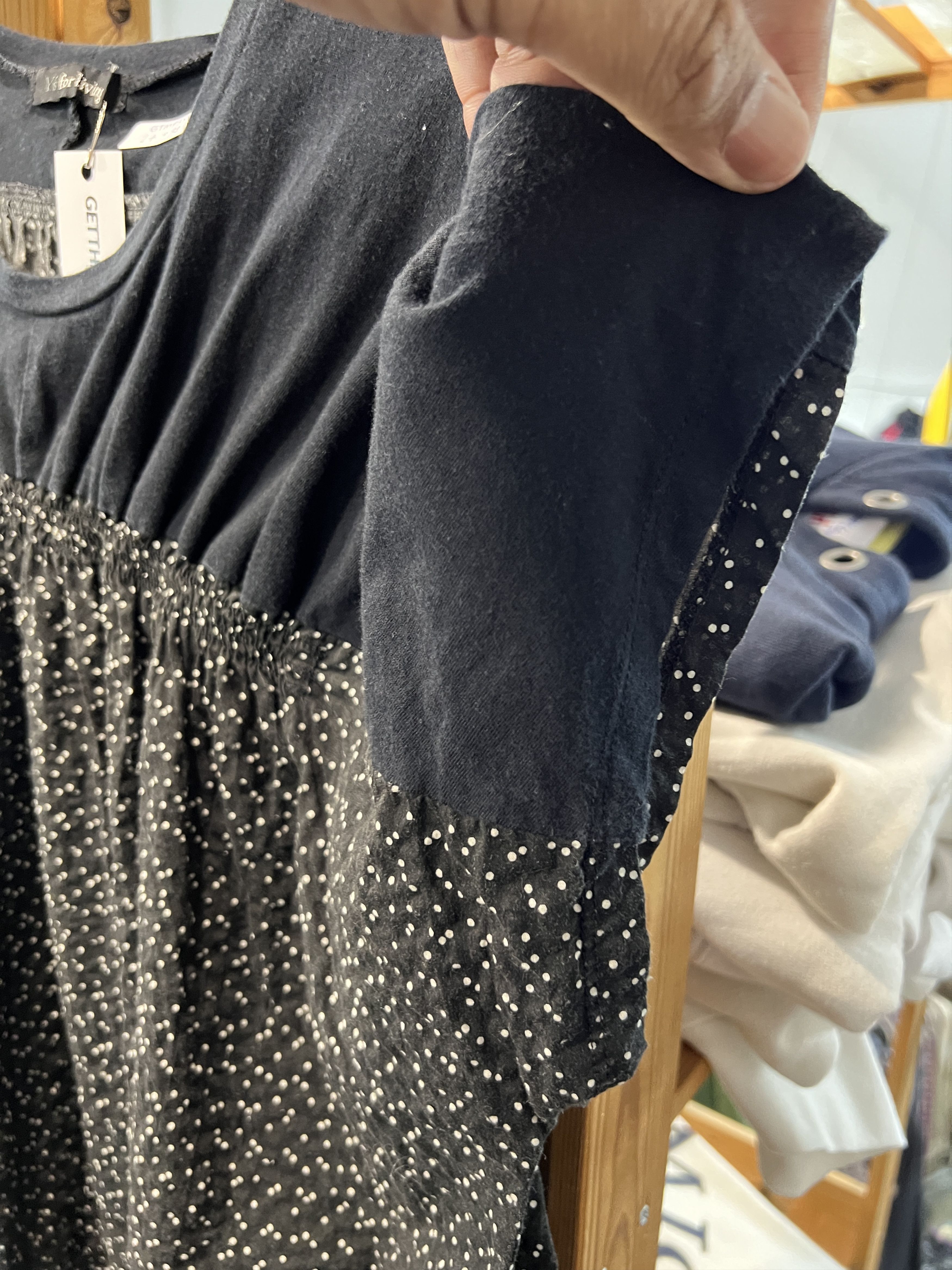 Y's Y's for living Yohji Yamamoto Dot Blouse GTMP386 Size XL / US 12-14 / IT 48-50 - 4 Thumbnail