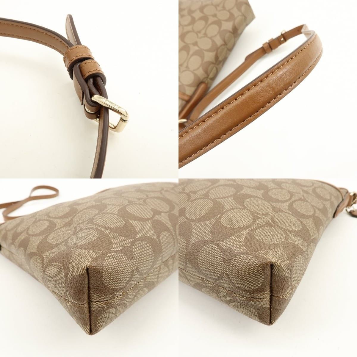 Coach Coach Signature PVC Coated Canvas Crossbody Bag Brown Size ONE SIZE - 4 Thumbnail