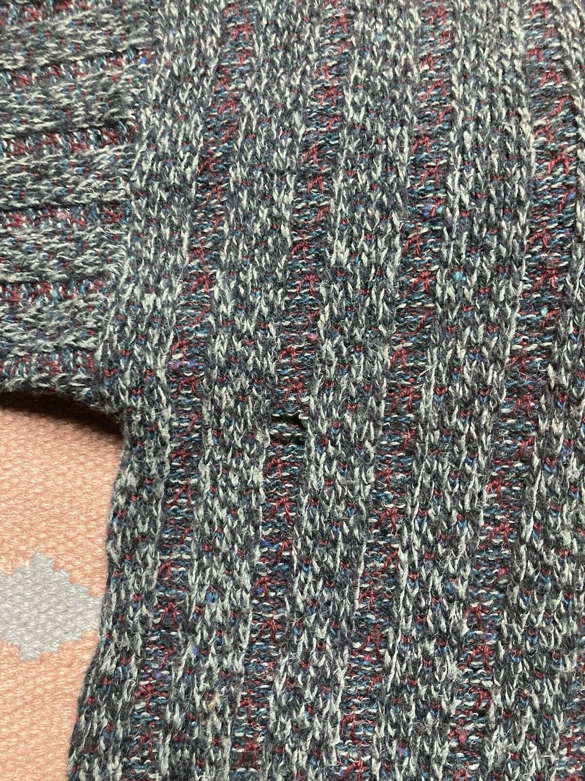 Vintage VTG knit sweater cardigan wool blend button front Italy M Size US M / EU 48-50 / 2 - 4 Thumbnail