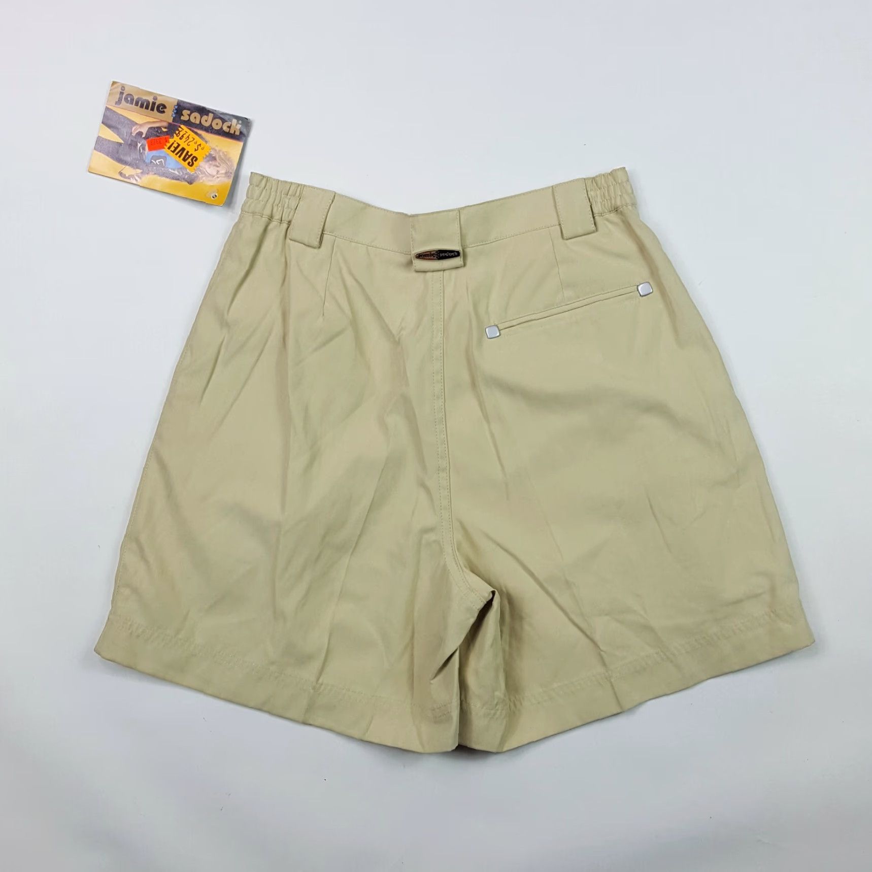 Vintage Jamie Sadock Y2K Khaki Pleated Women's Size 2 Beige Chino Golf Tennis Outdoor Shorts Size 26" / US 2 / IT 38 - 4 Thumbnail