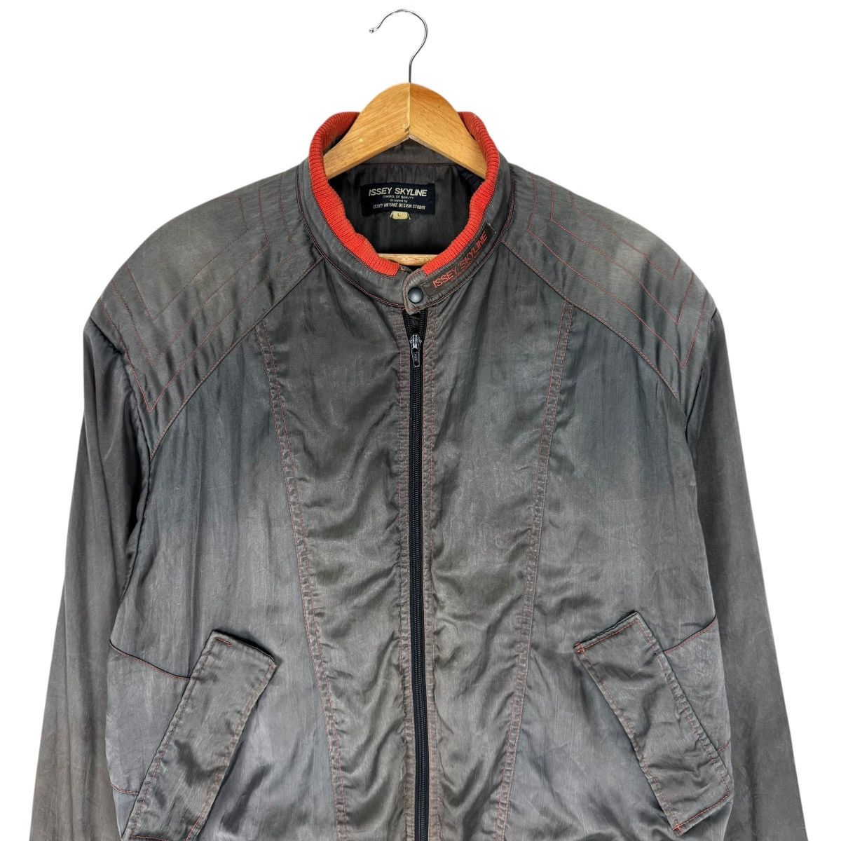 Issey Miyake 🔥80s ISSEY SKYLINE BOMBER JACKET Size US L / EU 52-54 / 3 - 4 Thumbnail