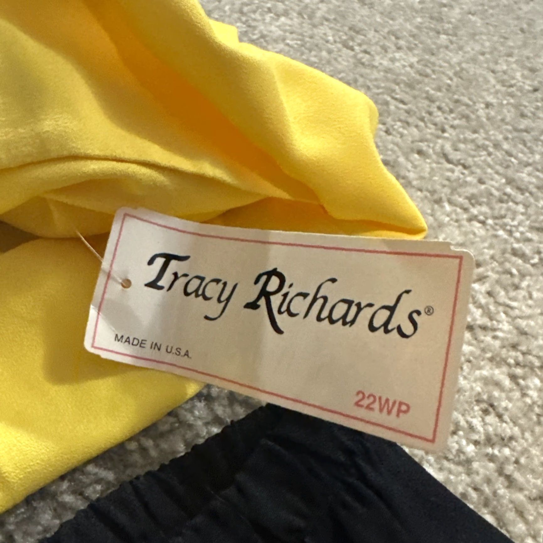 Vintage VINTAGE Tracy Richards Business Suit Blazer Skirt Women 22W Black Yellow 80s Size 40" / US 18 - 4 Thumbnail