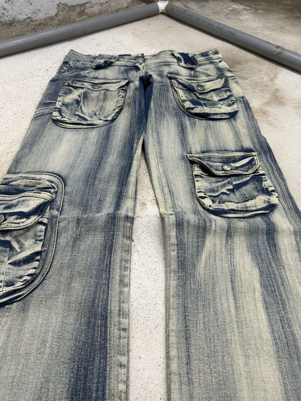 Hysteric Glamour Axara Mud Washed Jeans Multipocket Cargo Unisex Size 30" / US 8 / IT 44 - 8 Thumbnail
