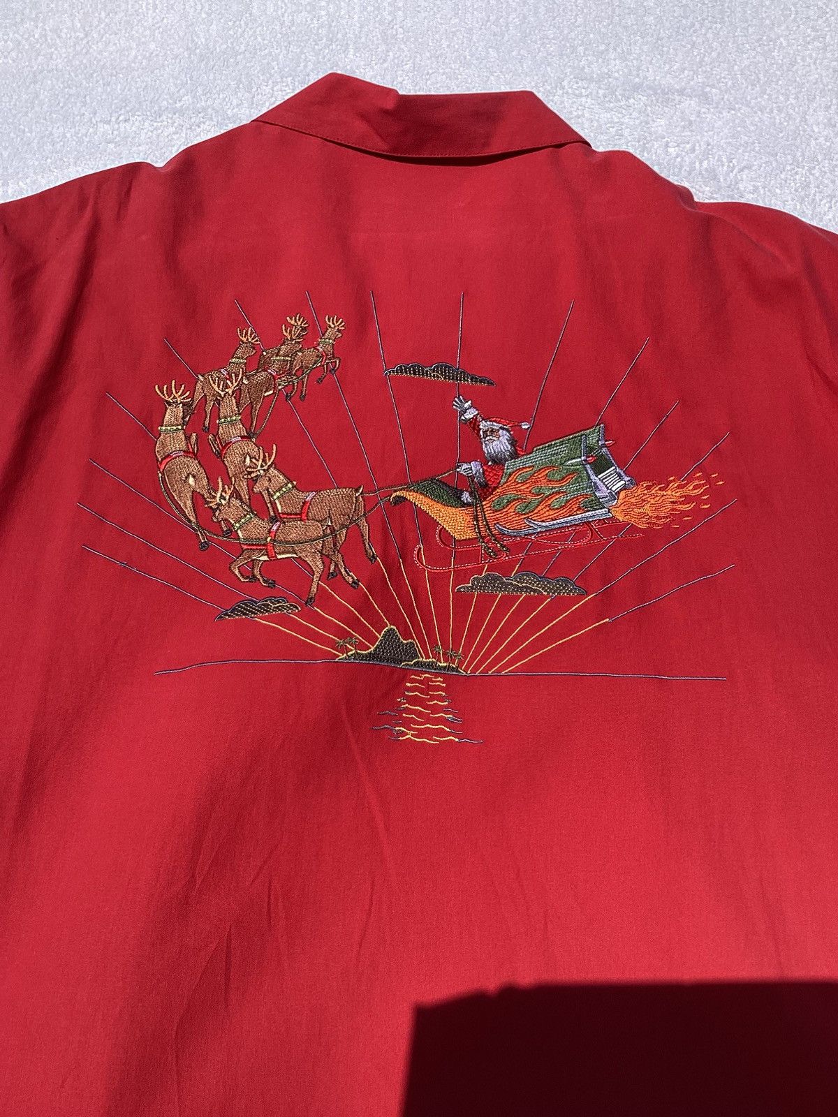 Tori Richard Vtg Tori, Richard Santa Claus sleigh Christmas 2XL button up Size US XXL / EU 58 / 5 - 2 Thumbnail