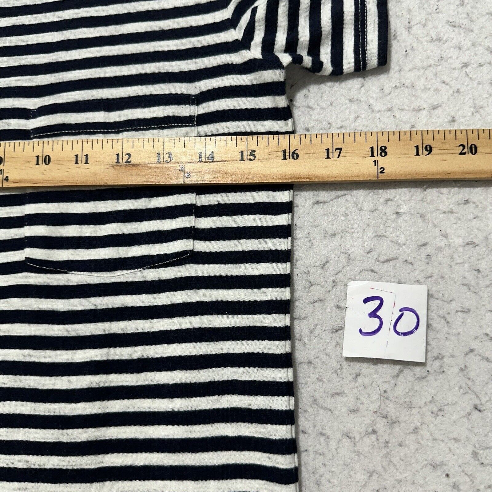 J.Crew J. Crew XS Blue White Striped T Shirt Glitter Crewneck Top Size XS / US 0-2 / IT 36-38 - 8 Thumbnail