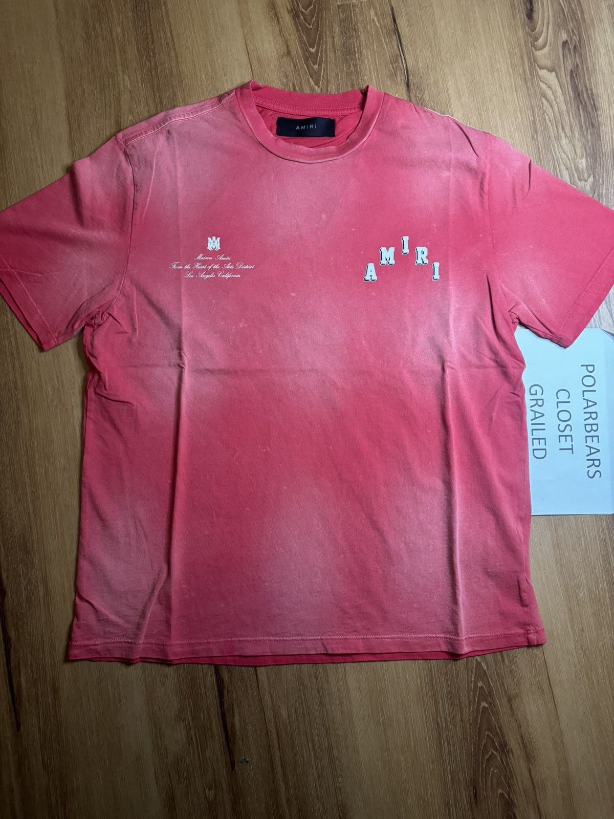 Amiri Amiri Red Collegiate Tee Size US L / EU 52-54 / 3 - 1 Thumbnail