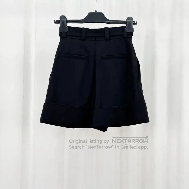 Miu Miu Miu Miu Black Wool Logo Summer Shorts . Size 23" - 2 Thumbnail