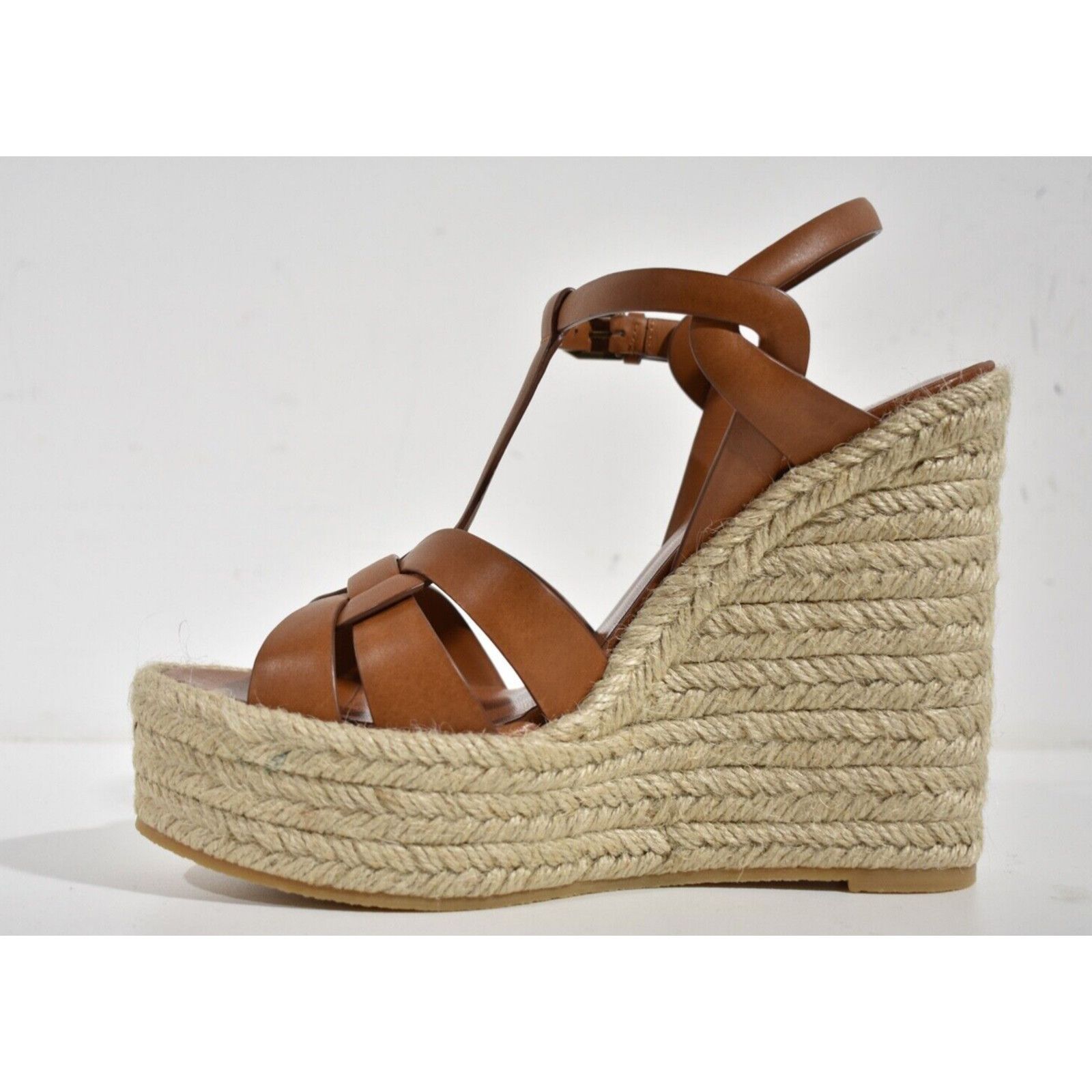 Yves Saint Laurent Tribute Espadrille 85 Ankle Strap Platform Wedge Sandal 40 Size US 10 / IT 40 - 9 Thumbnail