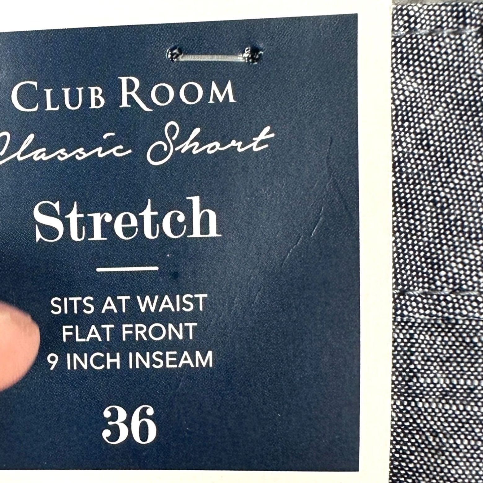 Club Room Club Room Shorts Mens 36W Blue Chino Classic Flat Front Casual Stretch Breathable Lightweight Pockets" Size US 36 / EU 52 - 5 Thumbnail