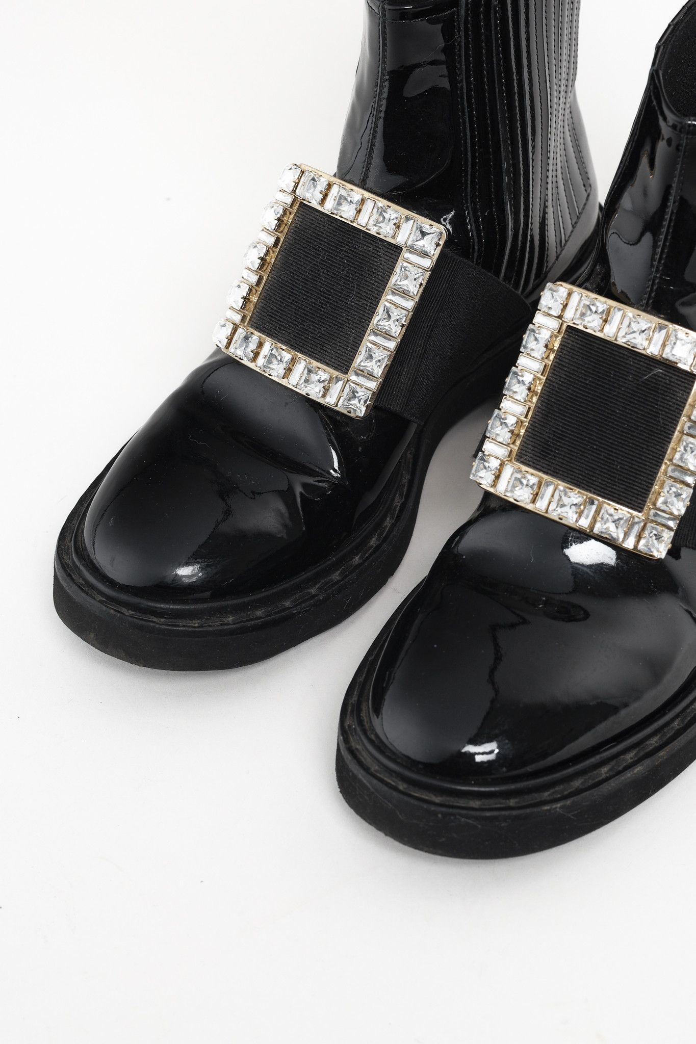 Roger Vivier Roger Vivier Viv' Rangers Embellished Patent Leather Boots Size US 5 / IT 35 - 6 Thumbnail