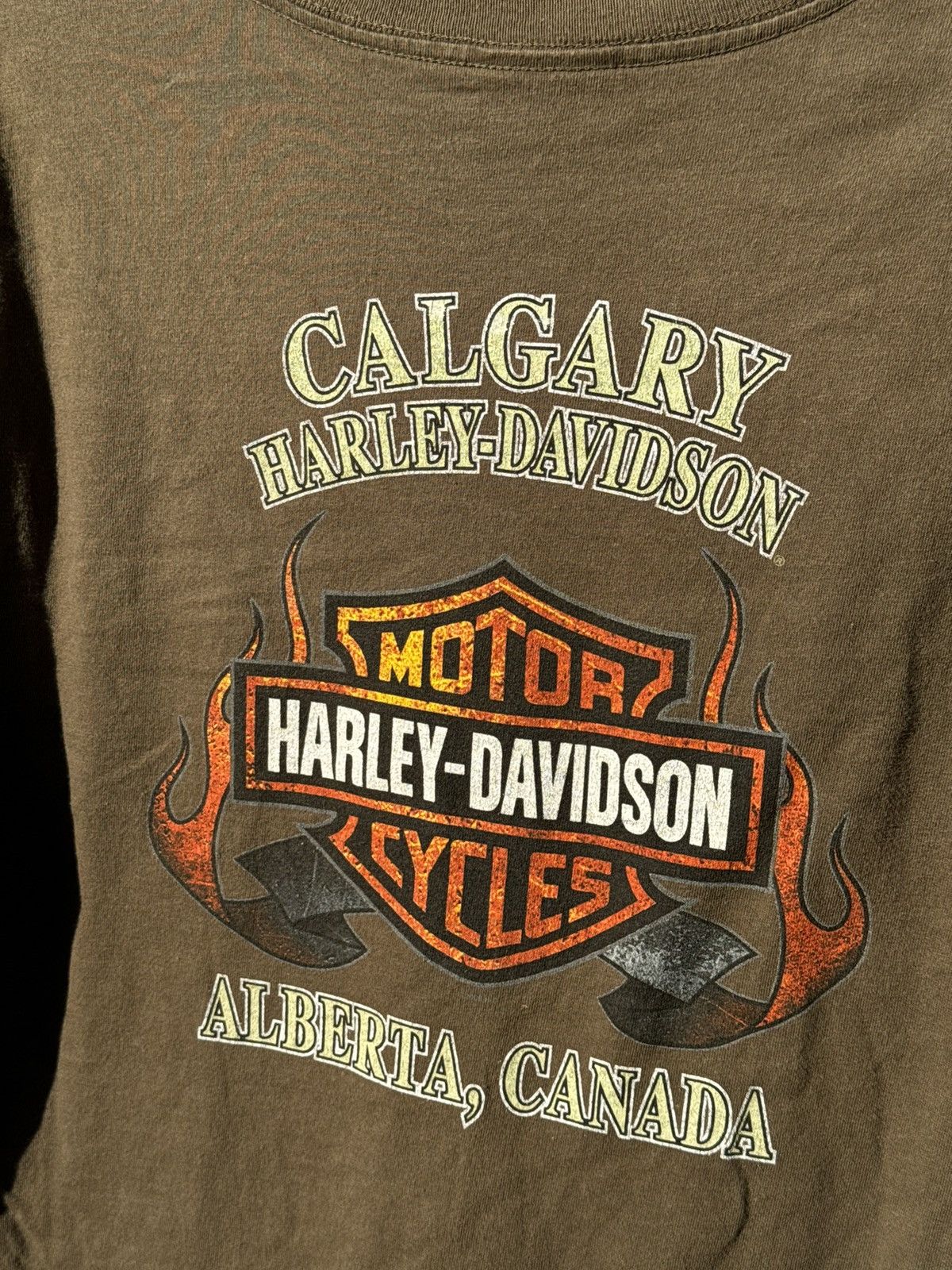 Harley Davidson × Vintage Vintage Harley Davidson Eagle Calgary Tshirt Size US XL / EU 56 / 4 - 5 Thumbnail