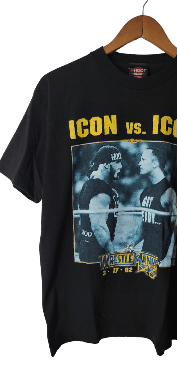 Vintage VINTAGE WRESTLEMANIA X8 ICON VS ICON THE ROCK VS HOGAN TEE Size US M / EU 48-50 / 2 - 4 Thumbnail