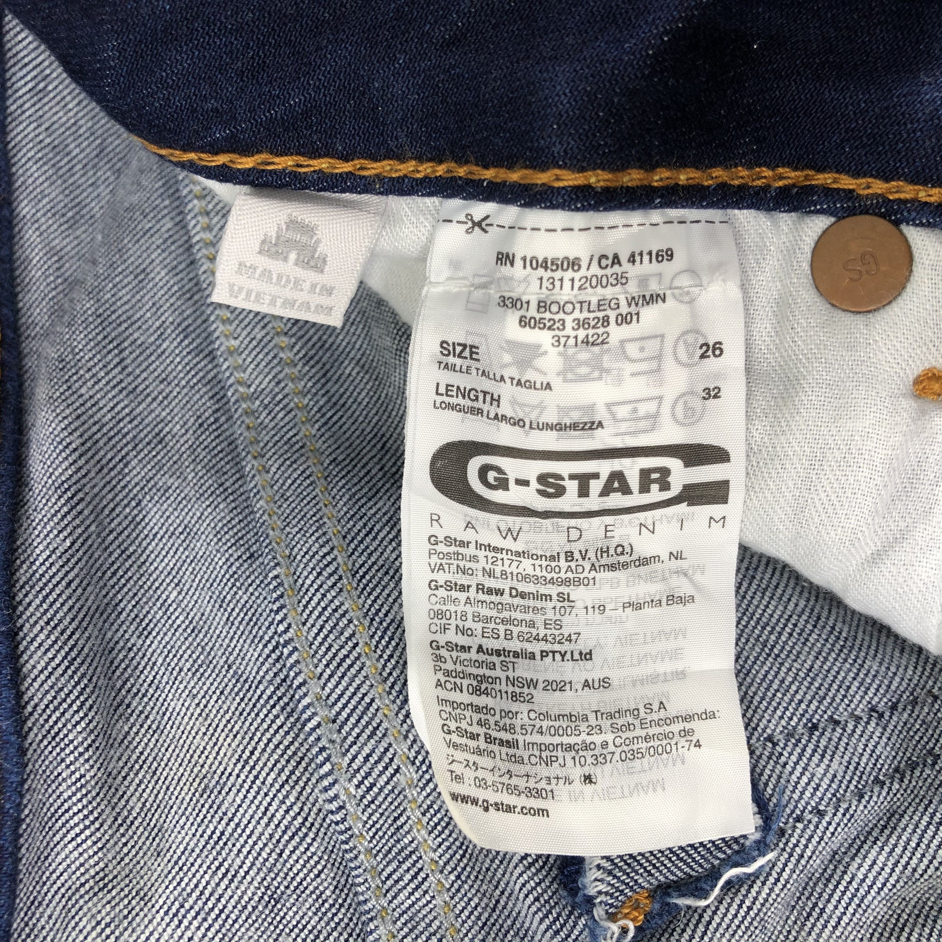 G-Star G Star Raw Jeans Blue Flare Denim KJ1273 Size US 26 / EU 42 - 10 Thumbnail