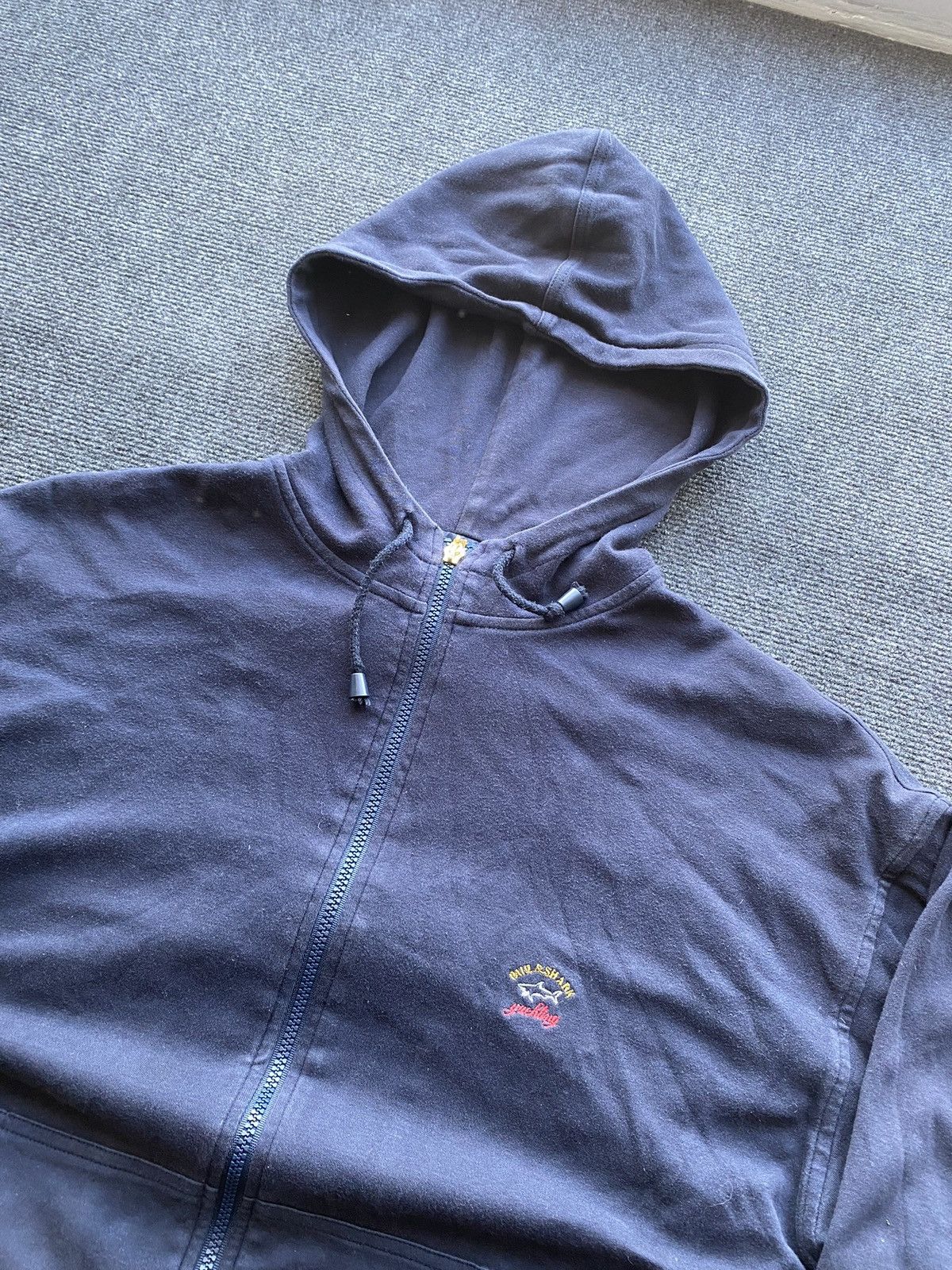 Paul & Shark 🔥Vntg Paul Shark Zip Up hoodie sun faded L size Size US L / EU 52-54 / 3 - 2 Thumbnail