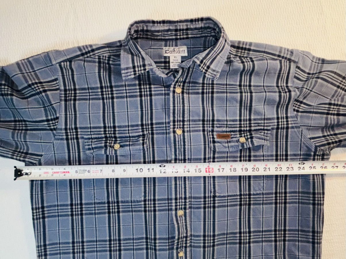 Carhartt VTG leather tag Carhartt flannel work jacket Size US XL / EU 56 / 4 - 7 Thumbnail