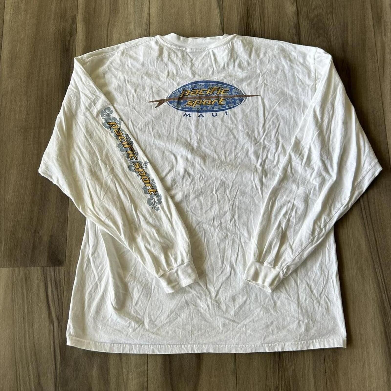 Billabong Vintage 90s White Long Sleeve Floral Surf Surfboard XXL Size US XXL / EU 58 / 5 - 3 Thumbnail