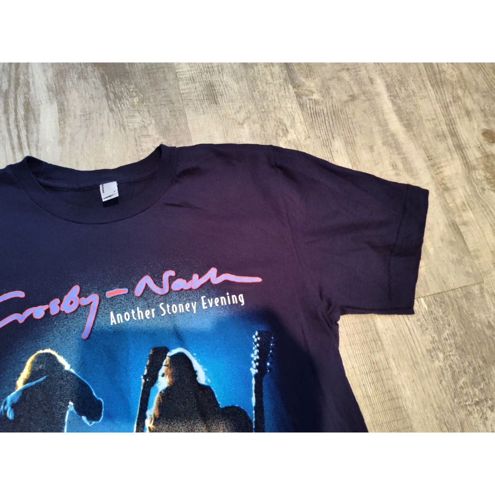 American Apparel VINTAGE Crosby-Nash Band Tour T-Shirt Official 2011 Dark Blue Short Sleeve Mens S Small VGUC Size US S / EU 44-46 / 1 - 6 Thumbnail