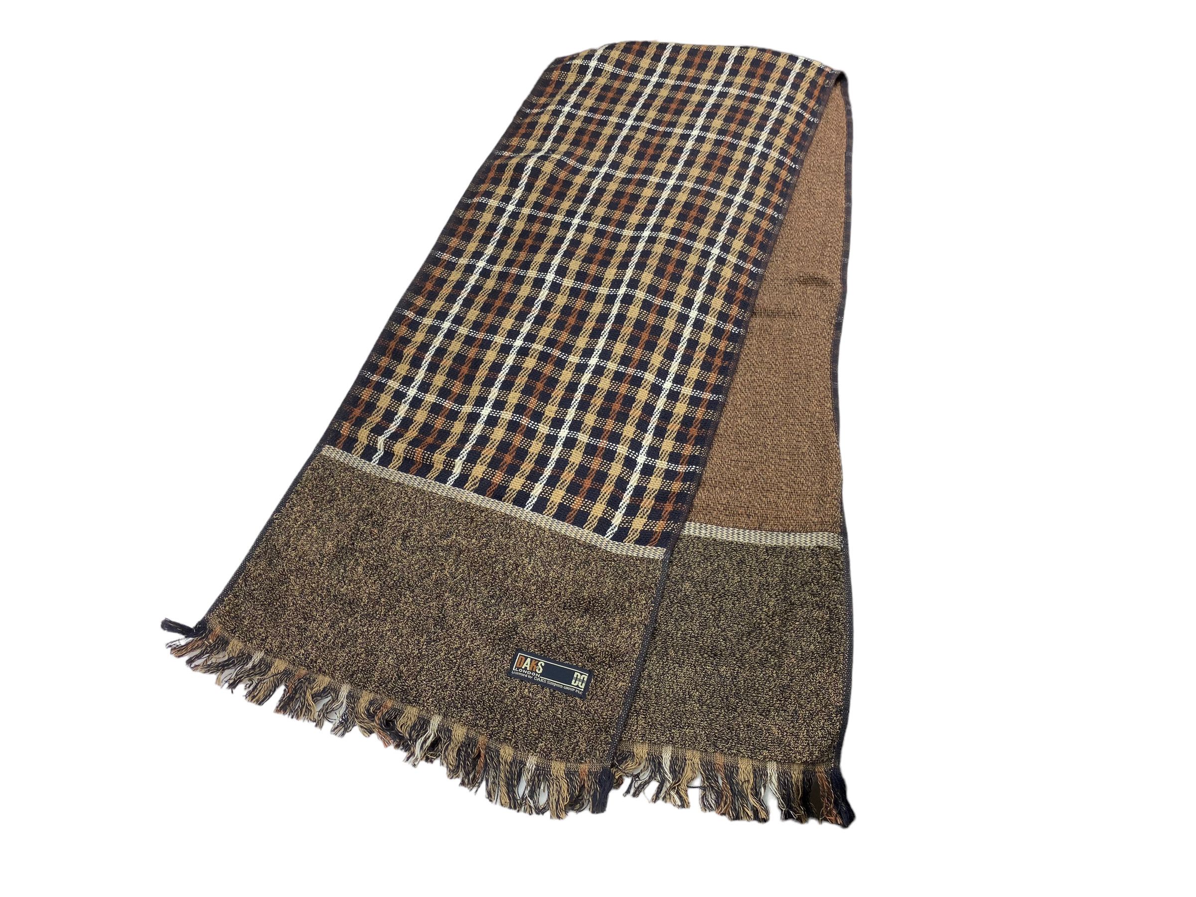 DAKS × Vintage Vintage Daks London Cotton Checkered Muffler Scarf 90s Size ONE SIZE - 2 Thumbnail