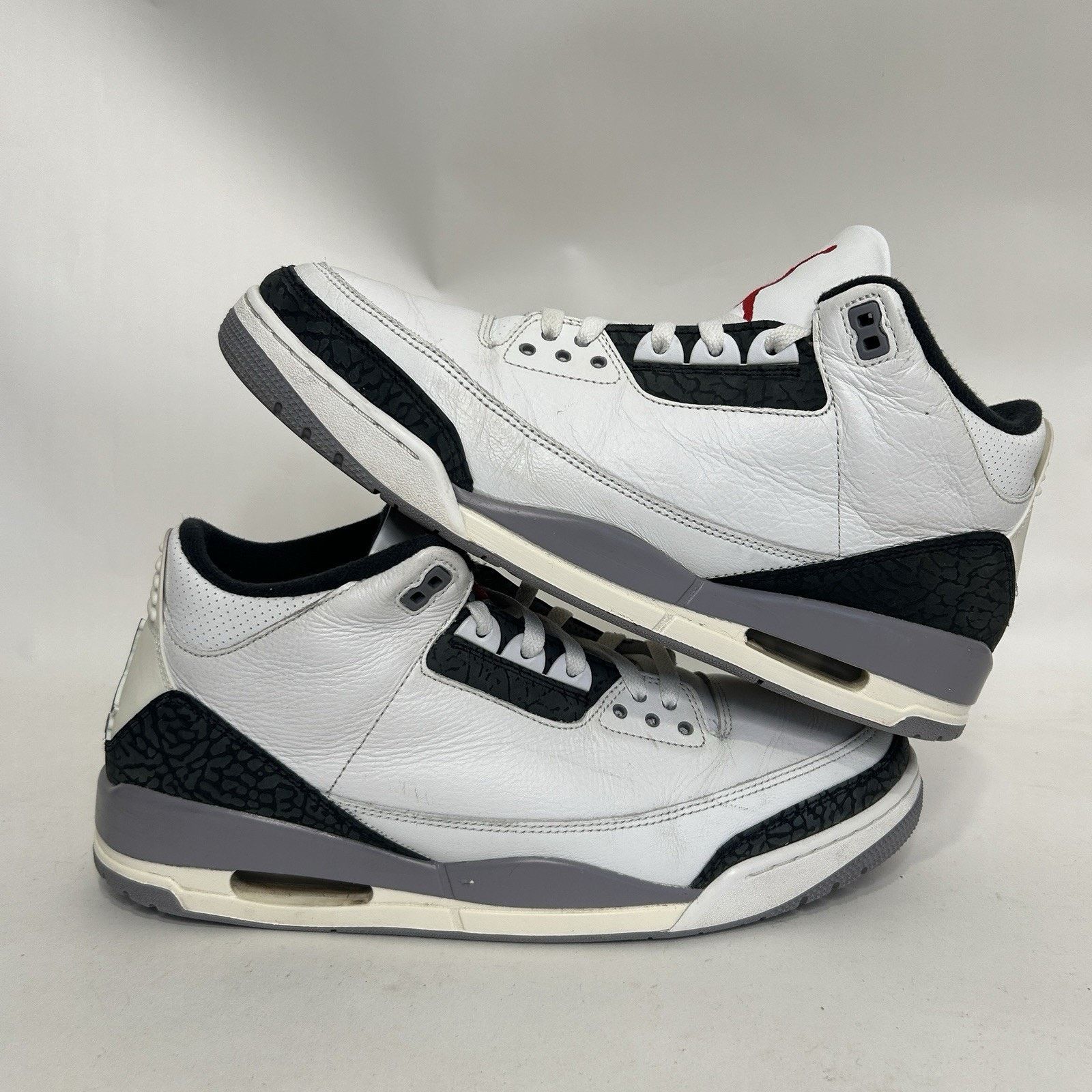 Nike Nike Air Jordan 3 Retro “Cement Grey White Fire Red” Size US 14 / EU 47 - 1 Thumbnail