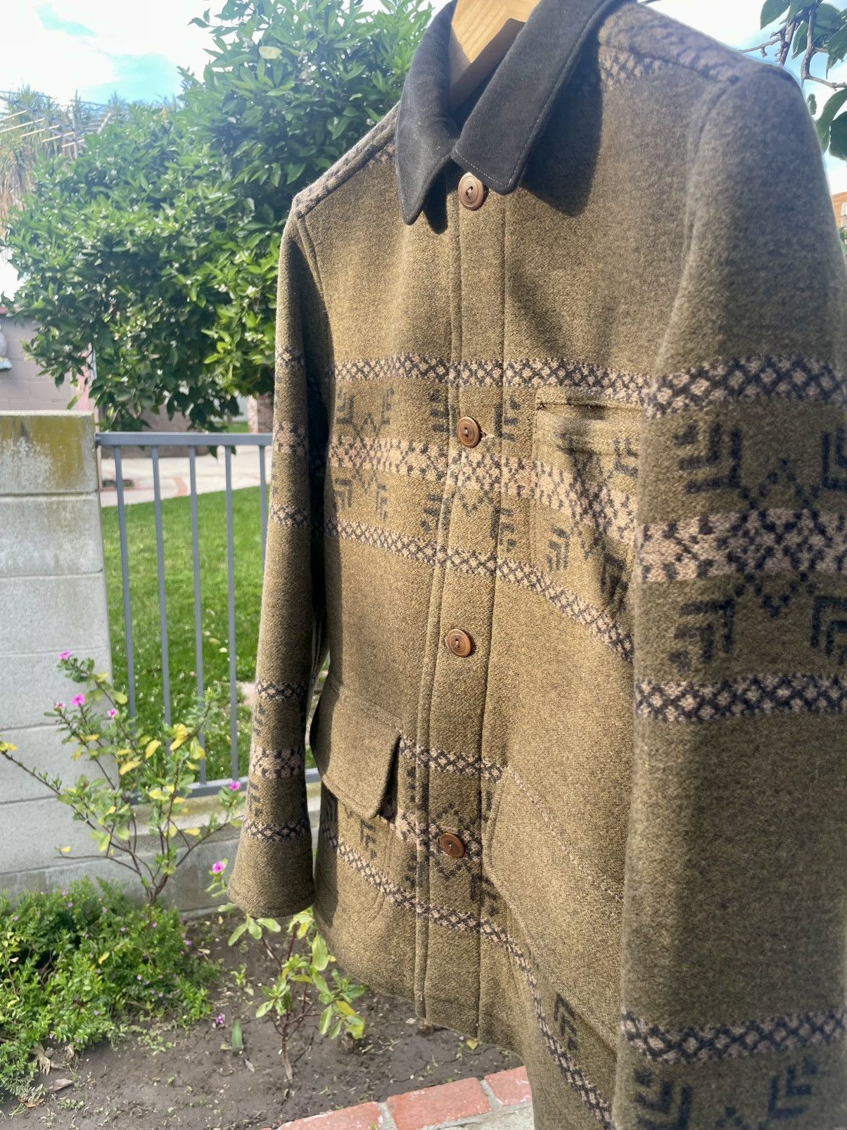 RRL Ralph Lauren RRL Ralph Lauren Western Jacquard Jacket Wool Olive Size US XS / EU 42 / 0 - 4 Thumbnail