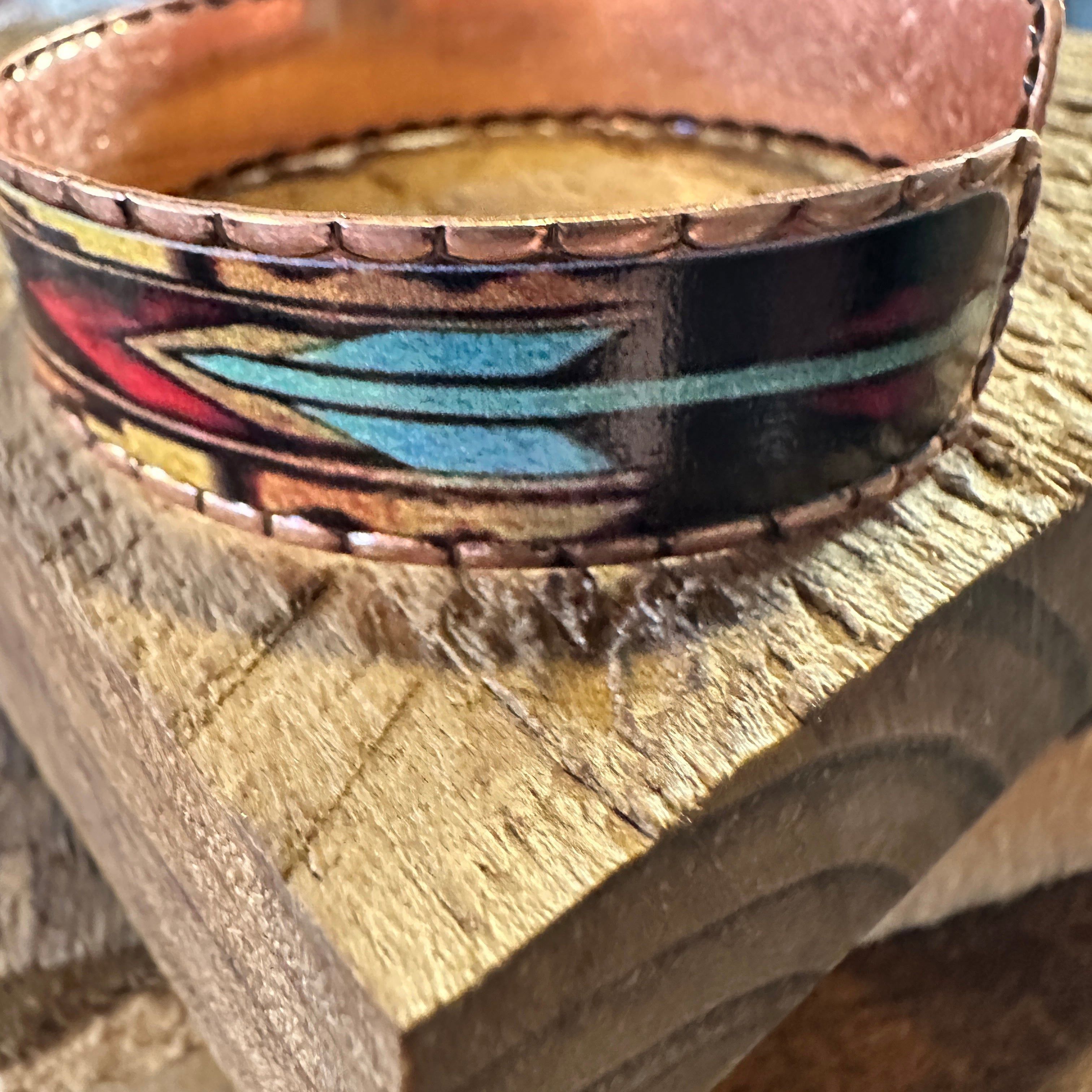 Other Handmade Boho Native American Navajo Copper Narrow Cuff Brac Size ONE SIZE - 7 Thumbnail