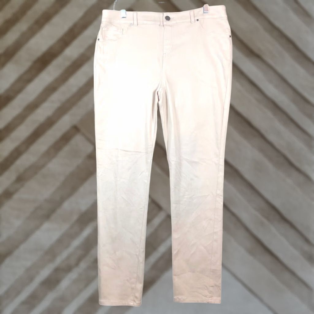 Vintage Chicos Womens Pants Tan Platinum High Rise Straight Leg Stretch 2 (L) Pants Women Regular 34 In Inseam 29.5 in Wide Leg? Size 36" / US 14 / IT 50 - 1 Thumbnail