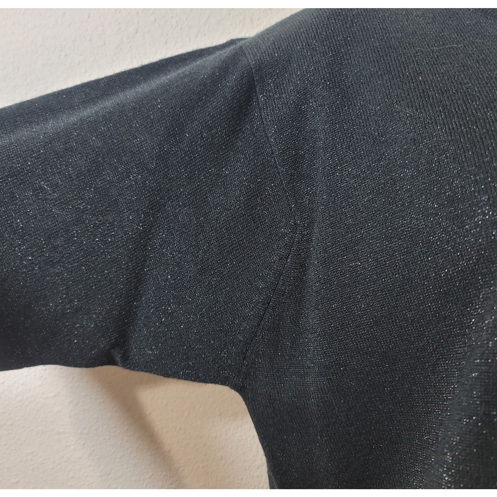Other VTG Arlando Black Sparkly Round Neck Shoulder Pads Top Large Size L / US 10 / IT 46 - 6 Thumbnail